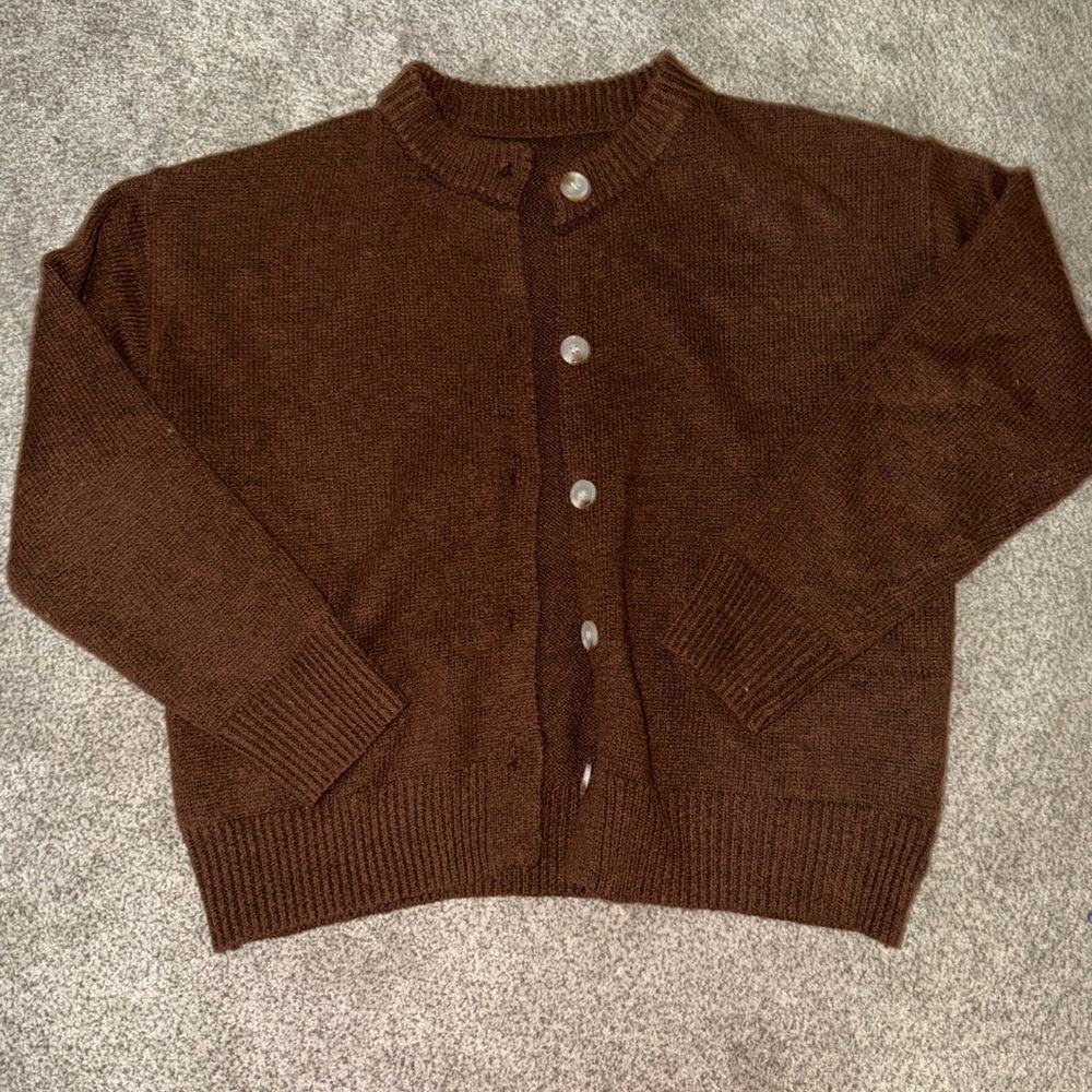 SHEIN Women's Brown Cardigan Sweater